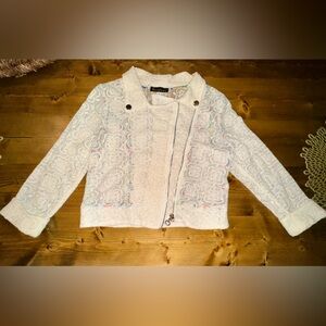 Hannah Banana Girls Lace Moto Jacket – Size 10